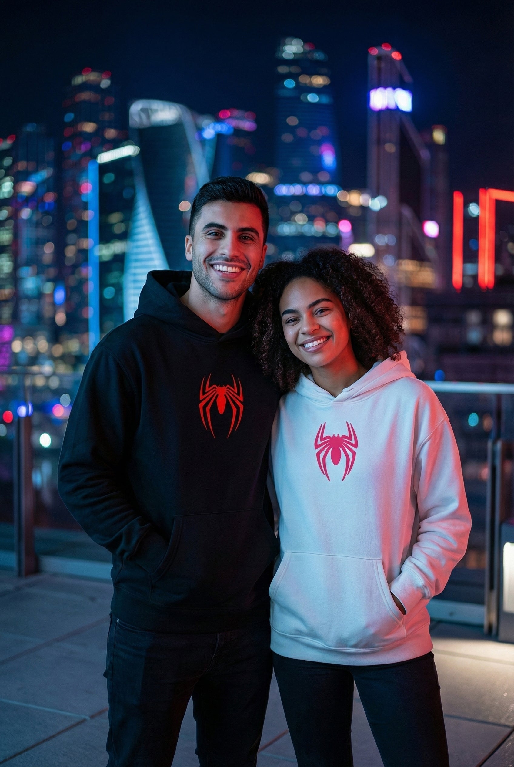 Couple Spider Hoodie – Matching His & Her - AMANISHE STUDIO