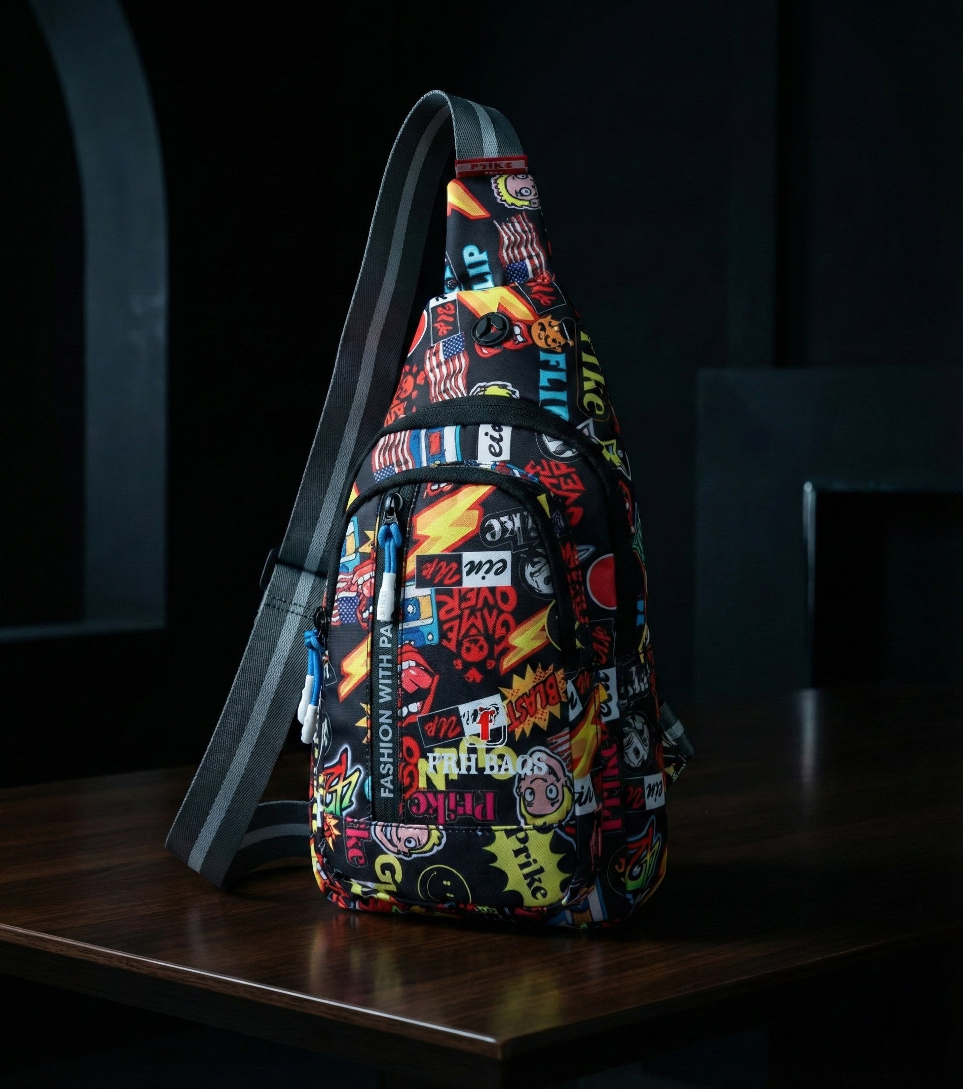 Graffiti Street Crossbody Sling Bag – Trendy Lightweight Travel & Daily Use Side Bag - AMANISHE STUDIO