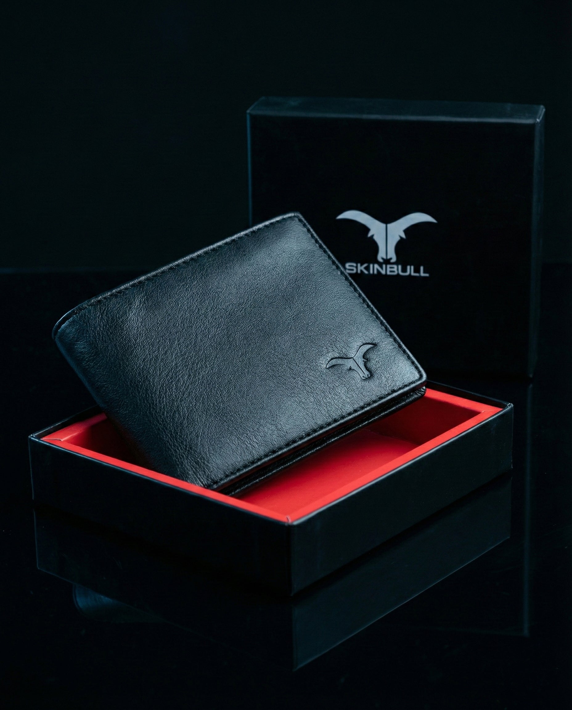 SKINBULL Men’s RFID Protected Genuine Leather Wallet – Classic Slim Bi-Fold Wallet for Men - AMANISHE STUDIO