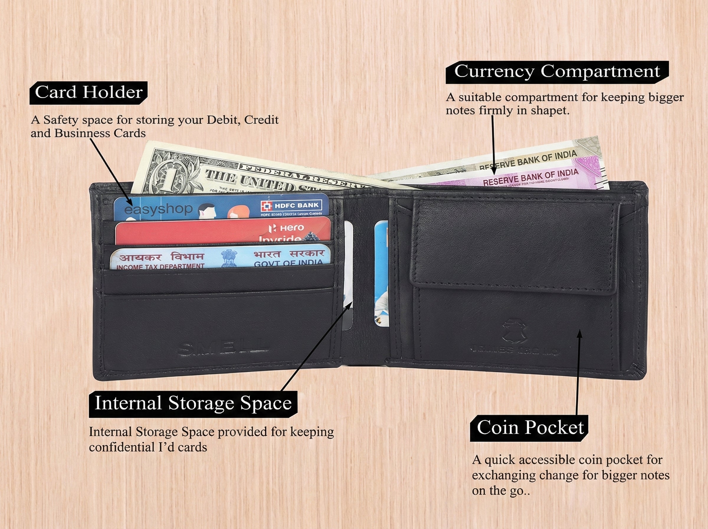 SKINBULL Men’s RFID Protected Genuine Leather Wallet – Classic Slim Bi-Fold Wallet for Men - AMANISHE STUDIO