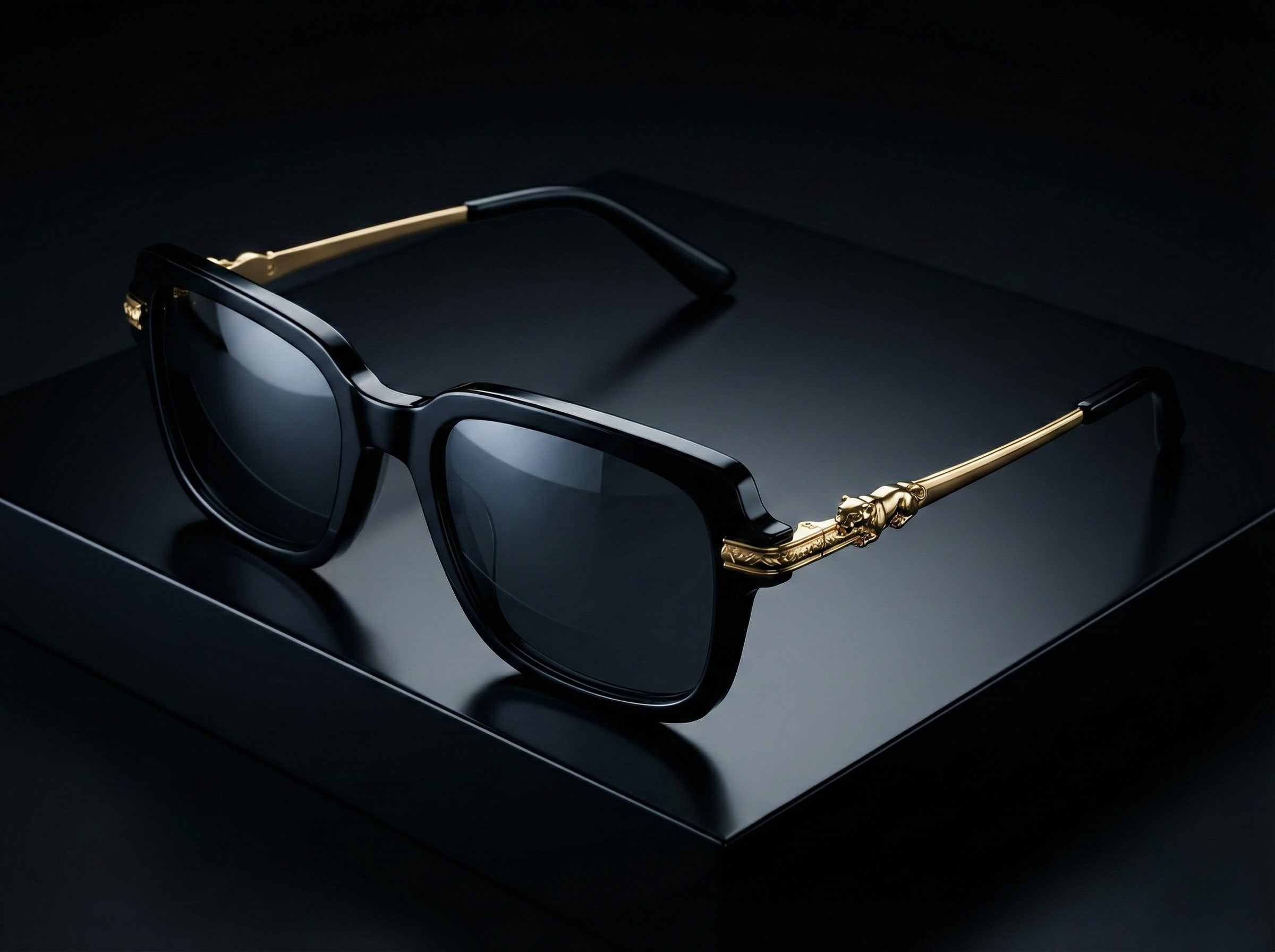 Rimless Rectangle Sunglasses – Retro Gold Metal | Unisex Trendy Shades - AMANISHE STUDIO