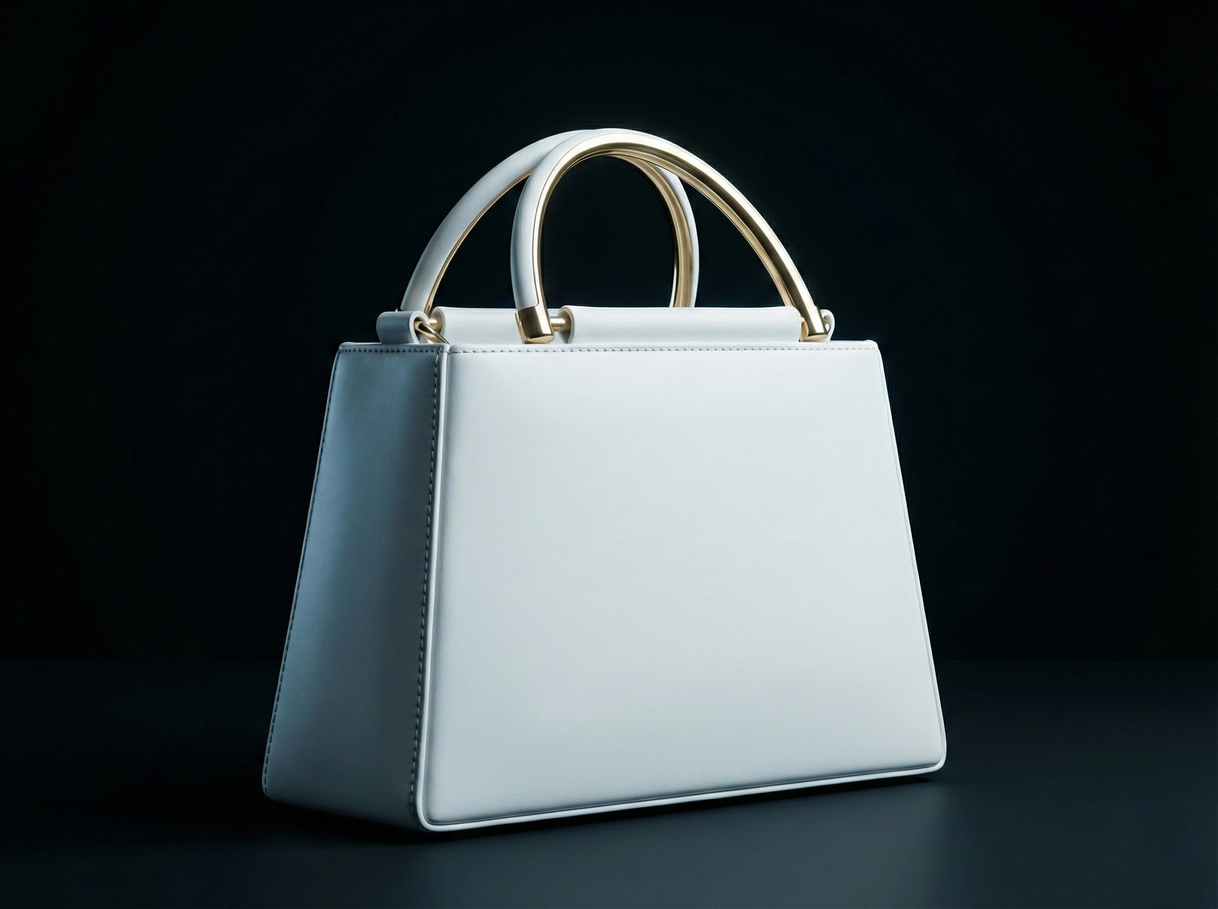 Luxury Women’s Top Handle Handbag – Elegant Structured Design with Gold Metal Rings | Premium Shoulder & Crossbody Bag - AMANISHE STUDIO