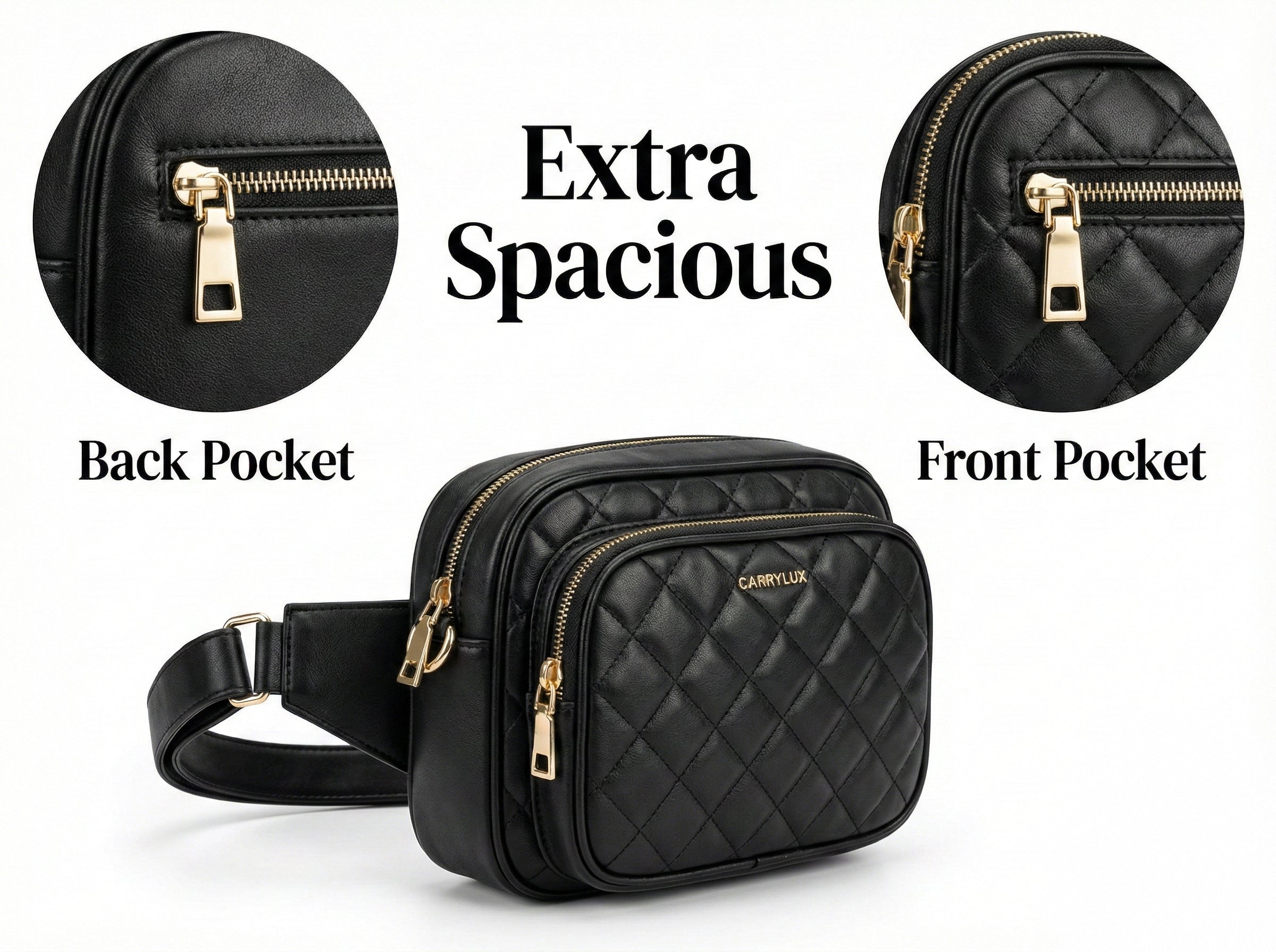 Luxury Quilted Crossbody Shoulder Bag – Premium PU Leather - AMANISHE STUDIO