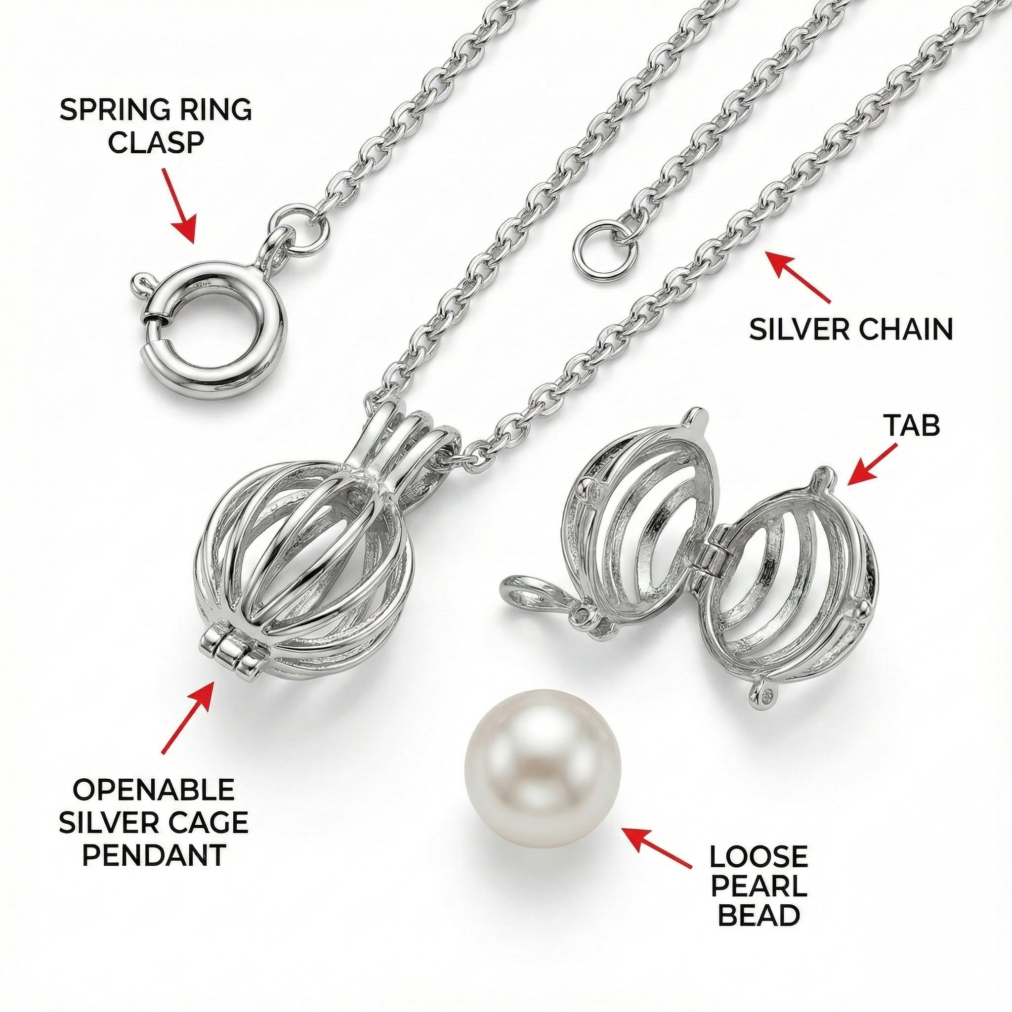 Love Pearl in Oyster Necklace Gifting Set with Ring & Earrings | Romantic Surprise Gift | Amanishe Studio - AMANISHE STUDIO