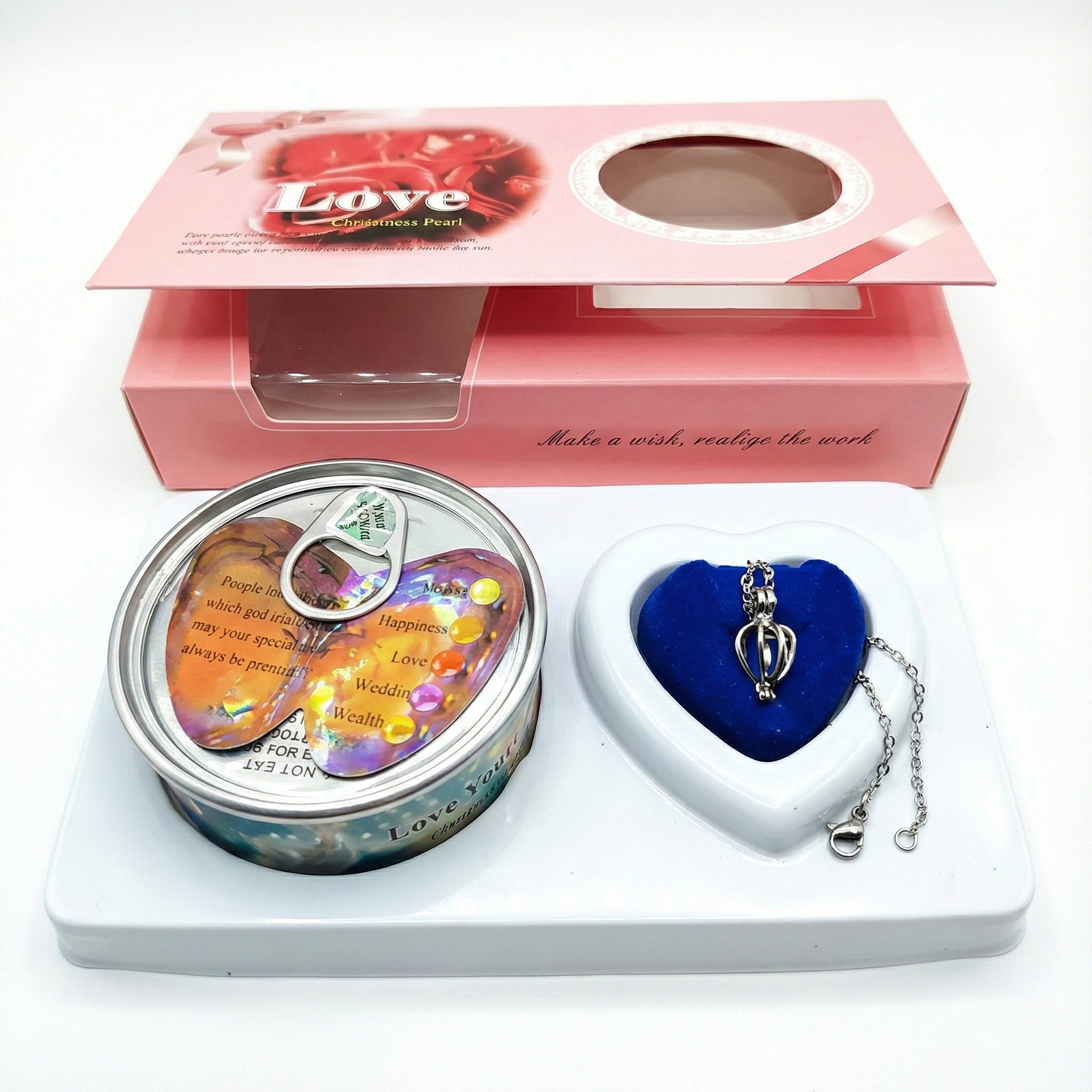 Love Pearl in Oyster Necklace Gifting Set with Ring & Earrings | Romantic Surprise Gift | Amanishe Studio - AMANISHE STUDIO