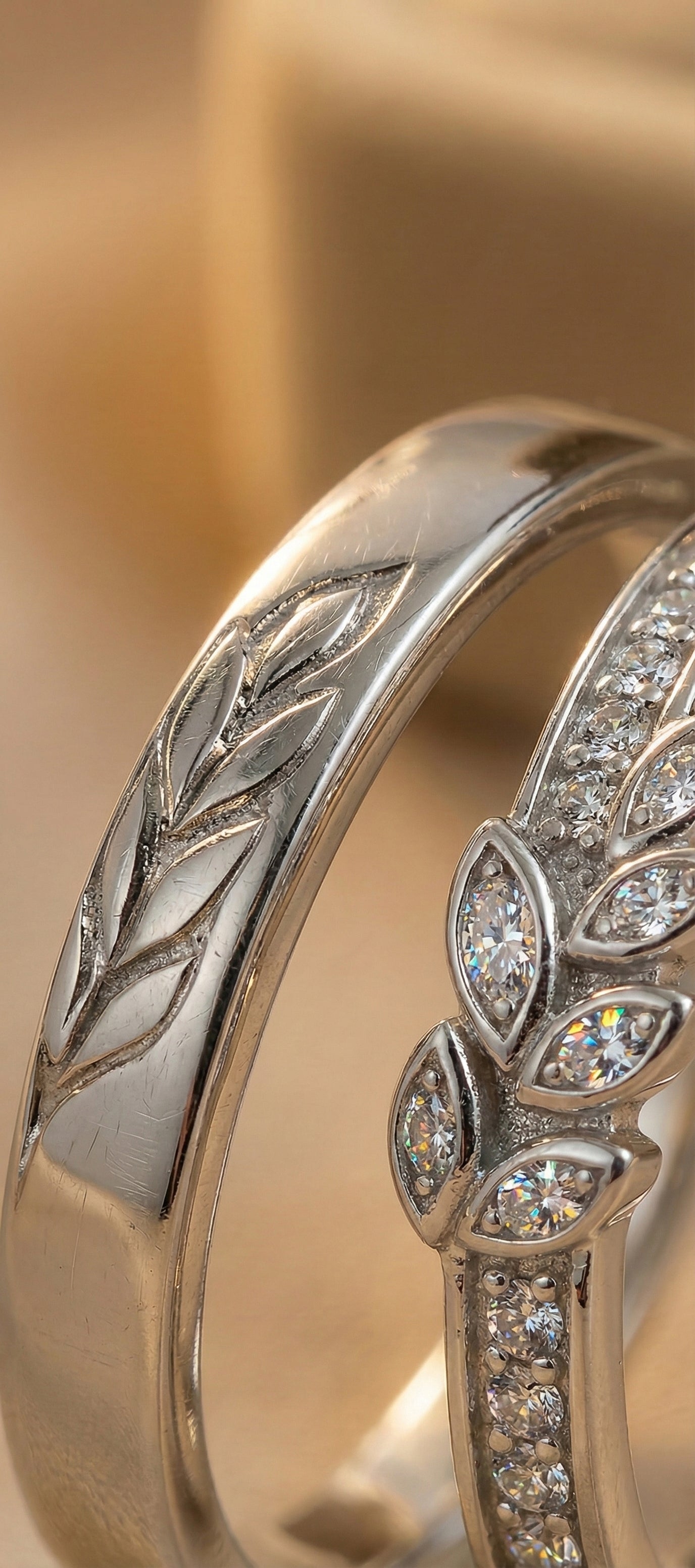 Premium Silver Couple Promise Rings – Adjustable Matching Ring Set for Men & Women (Pack of 2) - AMANISHE STUDIO